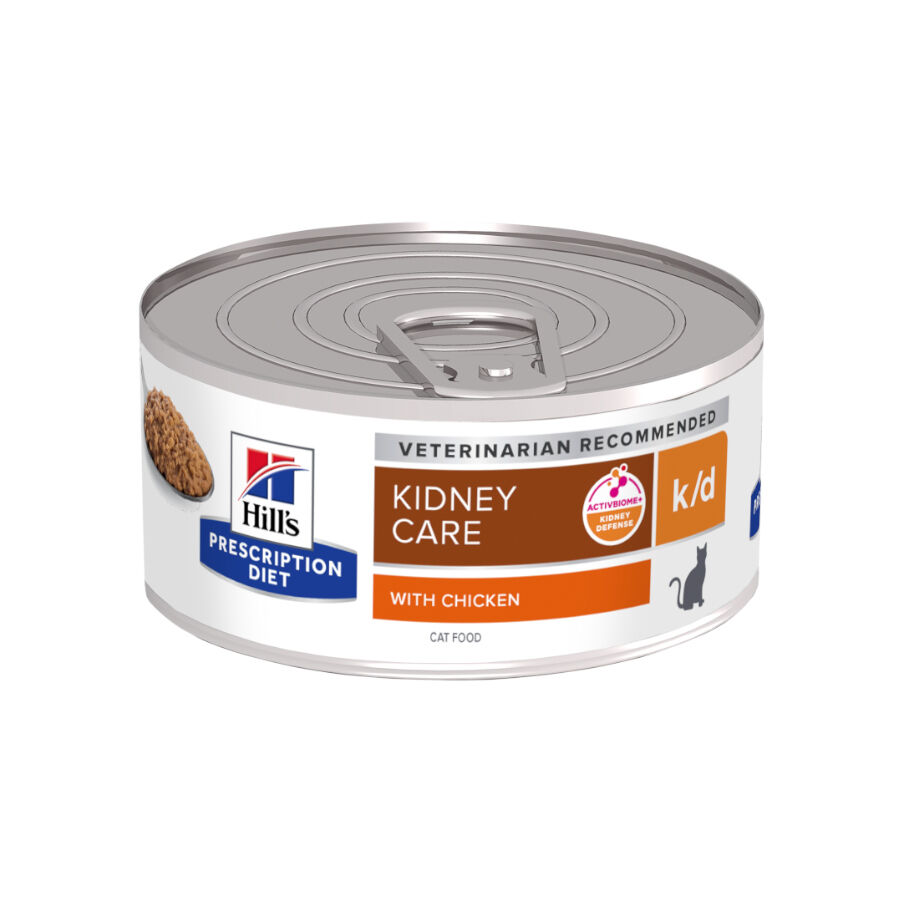 156 g Hill's Prescription Diet Kidney Care k/d Pollo lata para gatos, , large Imagen numero 1